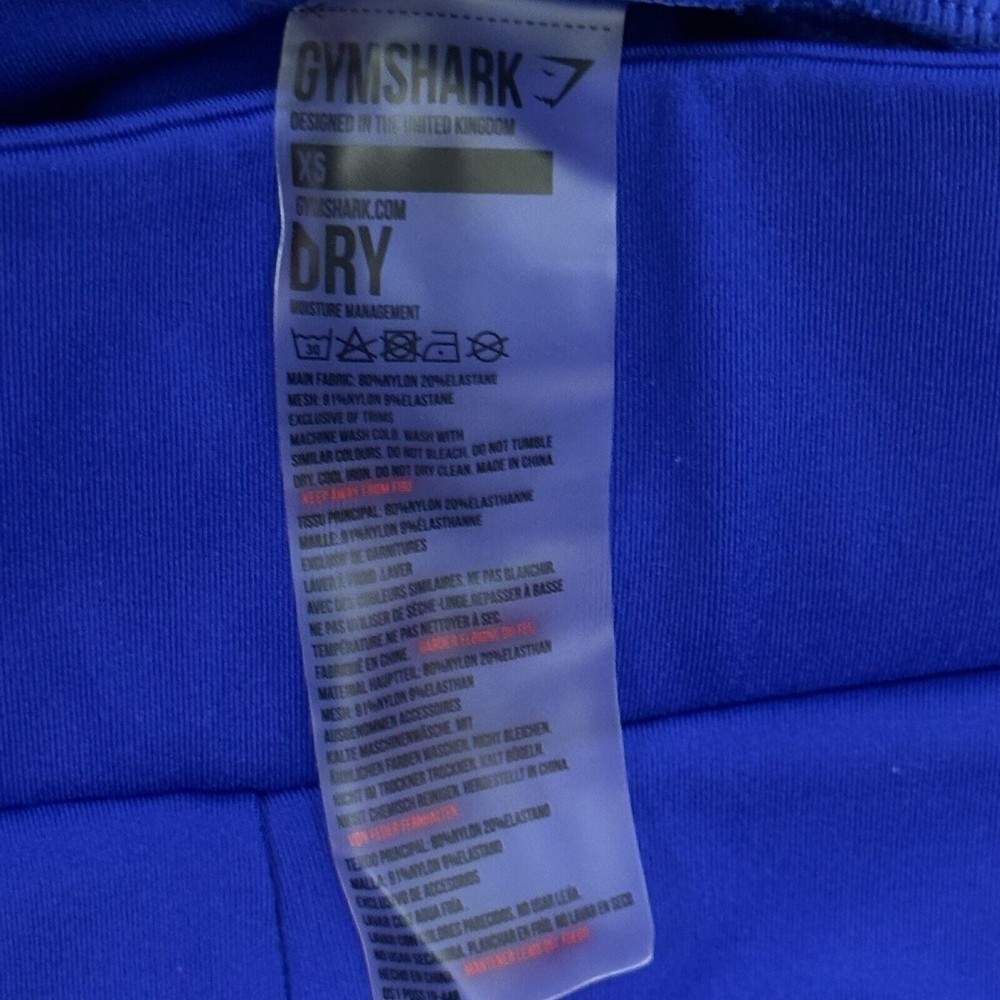 Gymshark Dry Laser Cut Leggings Blue XS Cobalt Royal Blue - Picture 11 of 11